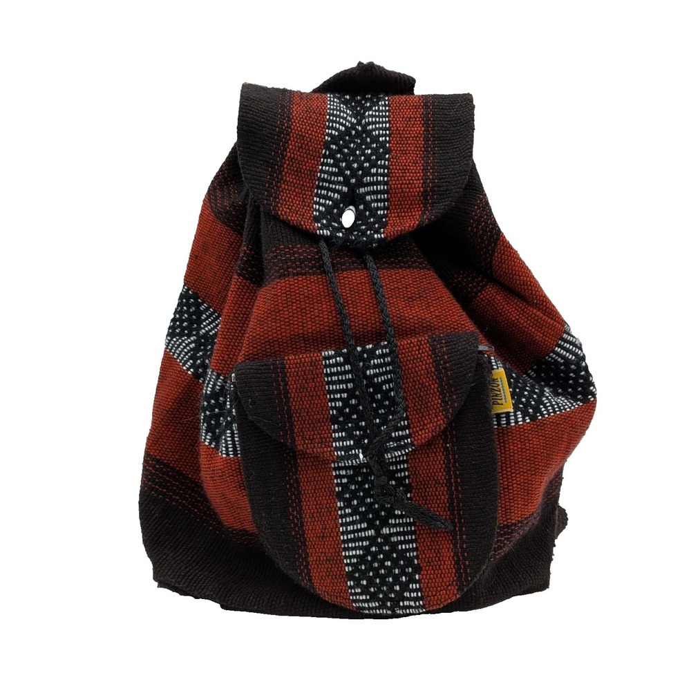 Artesanias Mr Pinzon Backpack Woven Textile Colorful Drawstring Boho Bag Hippie